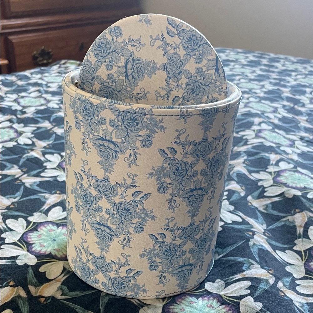 Laura Ashley Blue Floral Patterned Bin